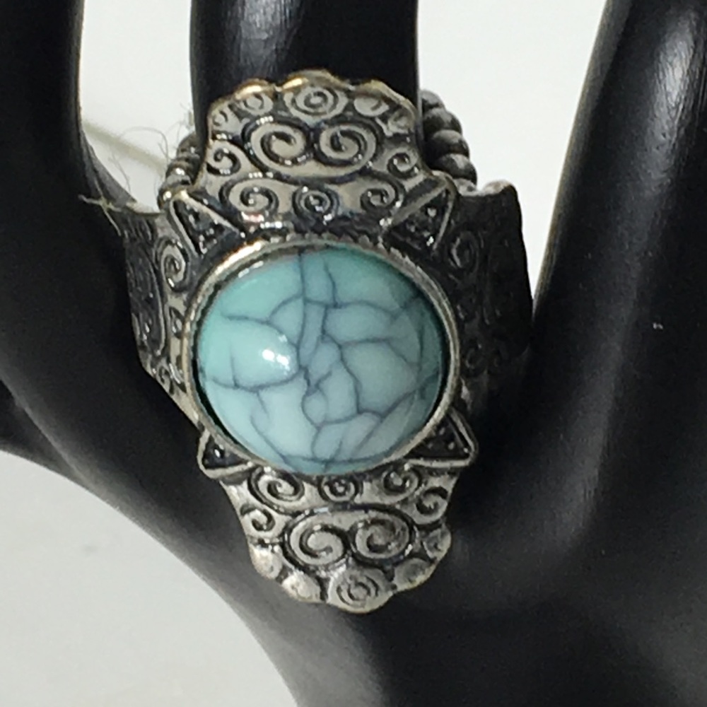 Chunky Faux Stone Stretchable Ring
